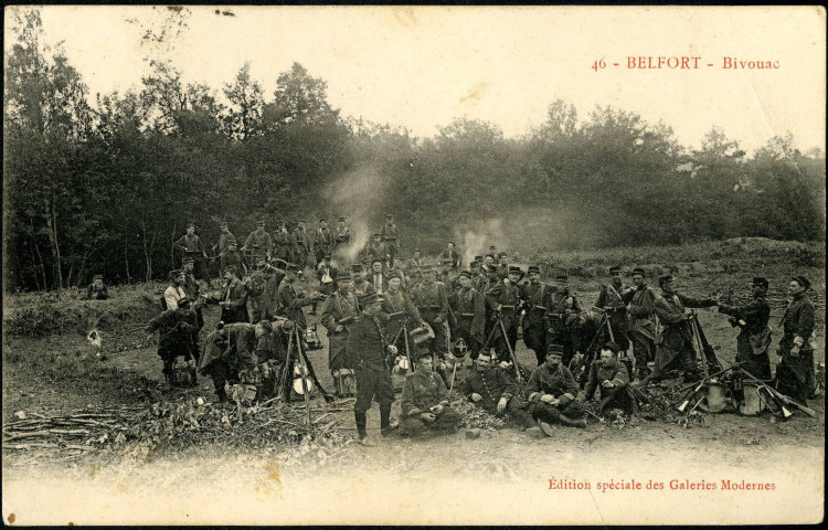 Belfort, manoeuvre militaire, le bivouac.