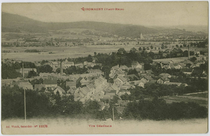 Giromagny (Haut-Rhin), vue générale.
