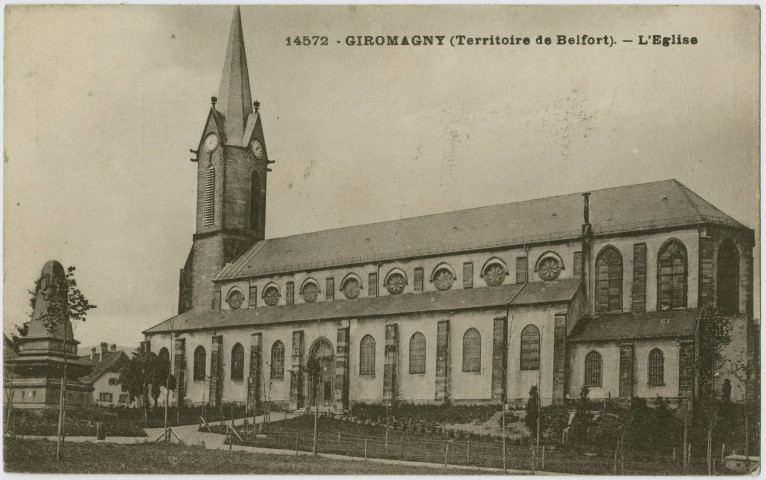 Giromagny, (Territoire de Belfort), l'église.