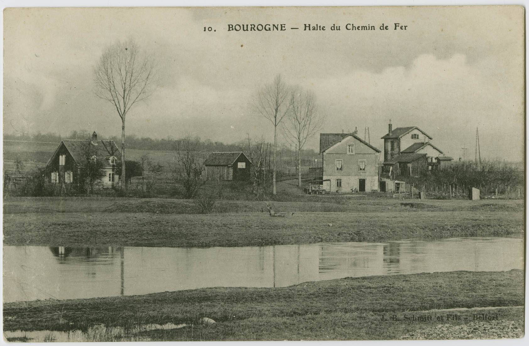 Bourogne, halte du Chemin de Fer.