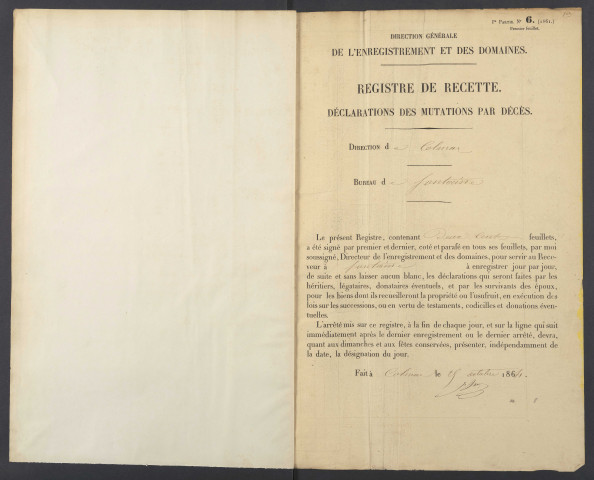 15 février 1865 - 17 septembre 1866