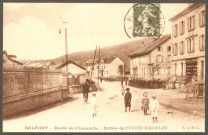 Valdoie, rue de Blumberg, usine de la société des filatures et tissages de coton Schwob, v. 1908.