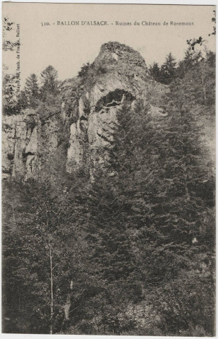 Ballon d’Alsace, ruines du château du Rosemont.