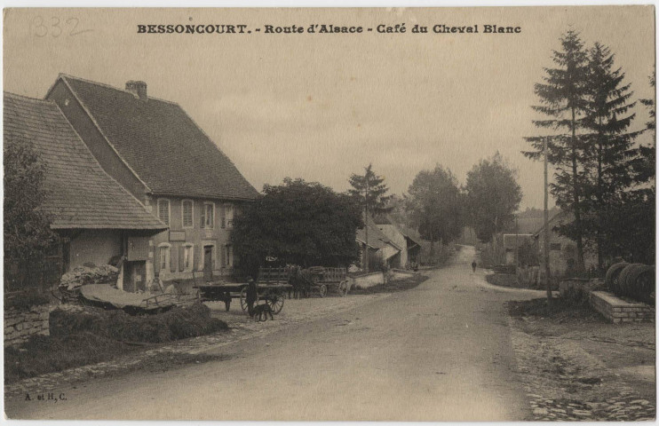 Bessoncourt, route d’Alsace, café du Cheval Blanc.