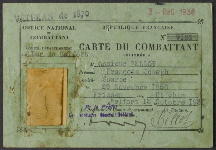 BELLOT François Joseph