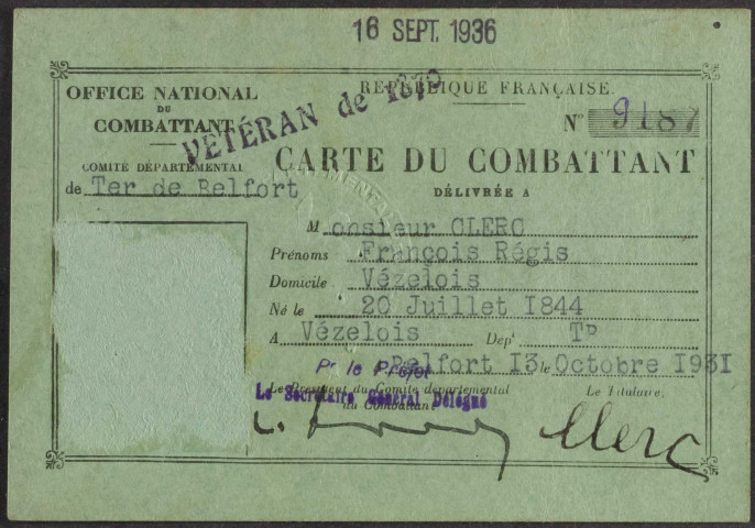 CLERC François Régis