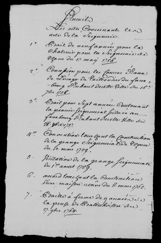 Inventaire des papiers du greffe de la ville et seigneurie de Thann de 1756 à 1764, par le greffier Liethart.