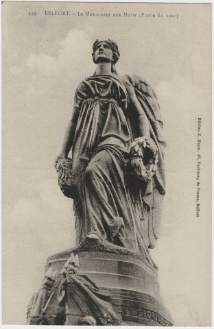 Belfort, le monument aux Morts (partie haute).