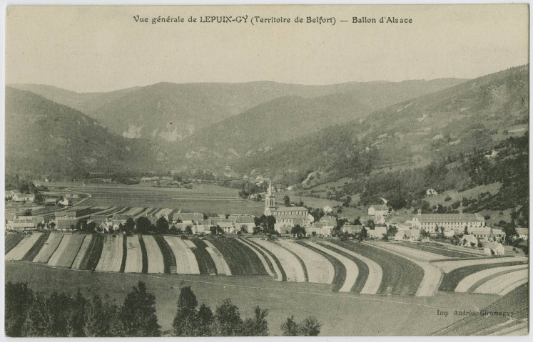 Vue générale de Lepuix-Gy (Territoire de Belfort), Ballon d’Alsace.