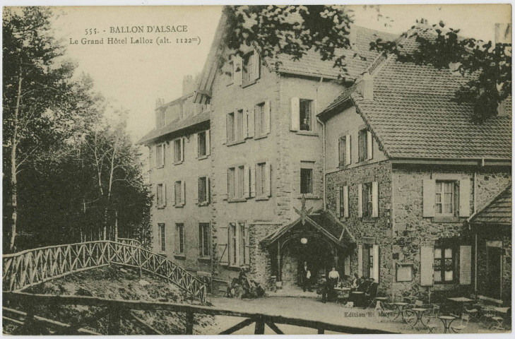 Ballon d'Alsace, le Grand Hôtel Lalloz (alt. 1122 m.).