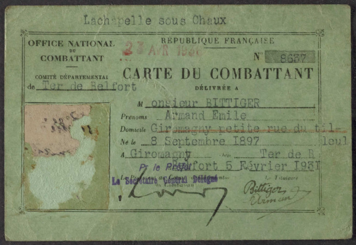 BITTIGER Armand Emile