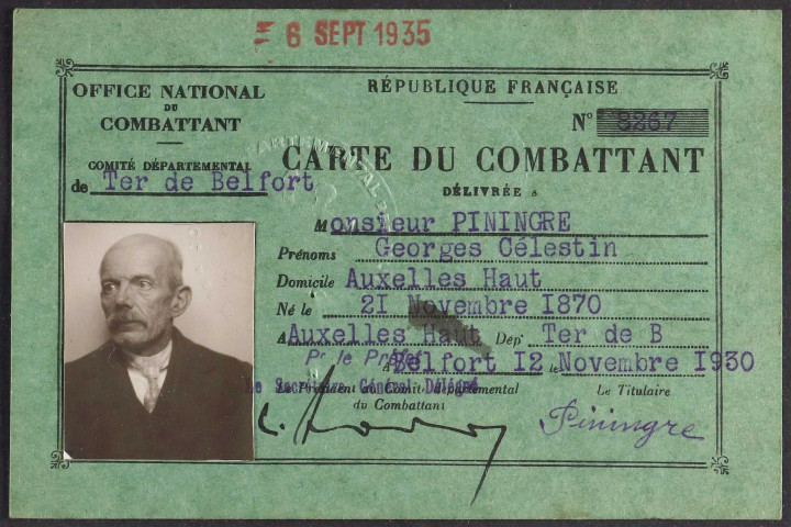 PININGRE Georges Célestin