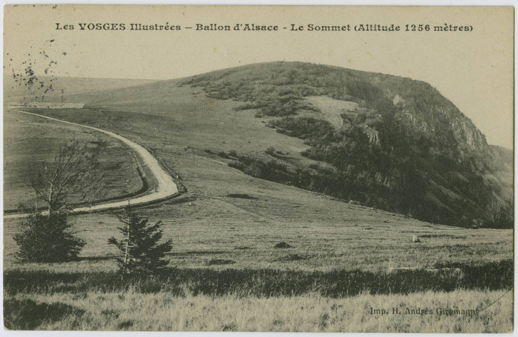 Les Vosges illustrées, Ballon d'Alsace, le sommet (Altitude 1256 mètres).