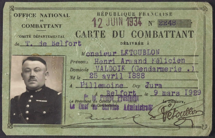 LETOUBLON Henri Armand Félicien