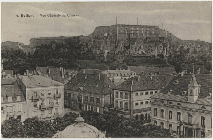 Belfort, vue générale du château.
