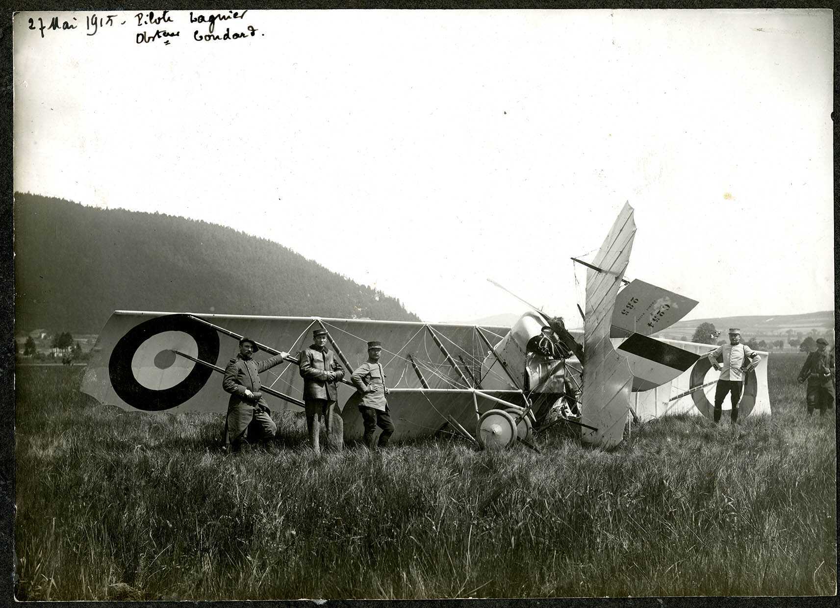 Romagny-sous-Rougemont, Centre aéronautique militaire, accident d'un avion de reconnaissance français, le 27 mai 1915.