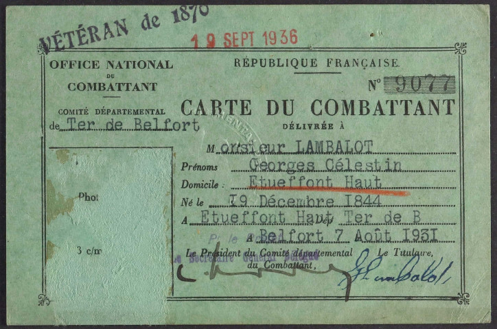 LAMBALOT Georges Célestin