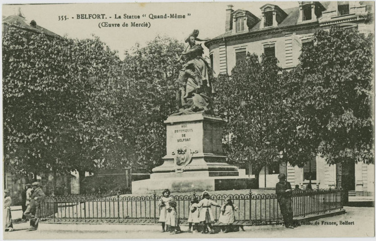 Belfort, la statue "Quand-Même" (œuvre de Mercié).