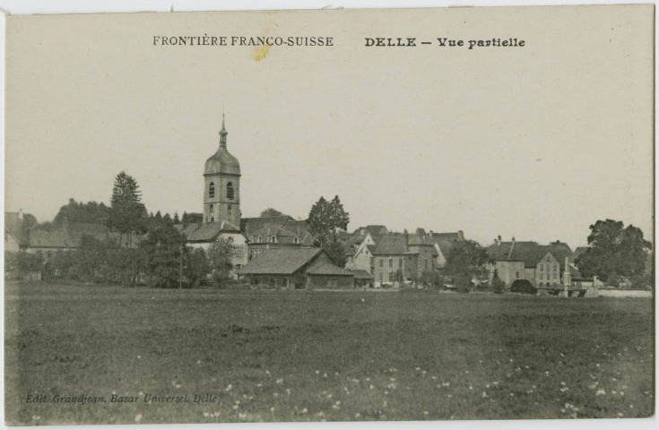 Frontière Franco-Suisse, Delle, vue partielle.