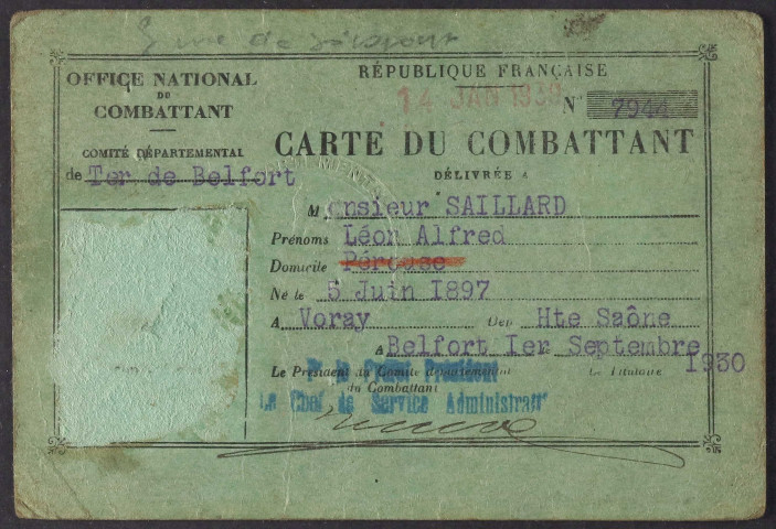 SAILLARD Léon Alfred