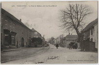Danjoutin, la rue de Belfort, côté de Montbéliard.