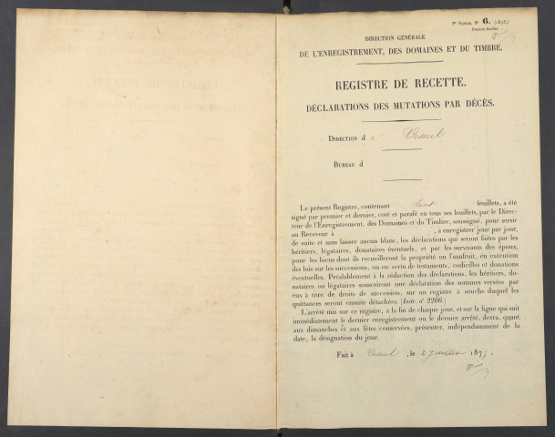 22 août 1842 - 19 septembre 1843