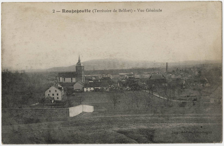 Rougegoutte (Territoire de Belfort), vue générale.