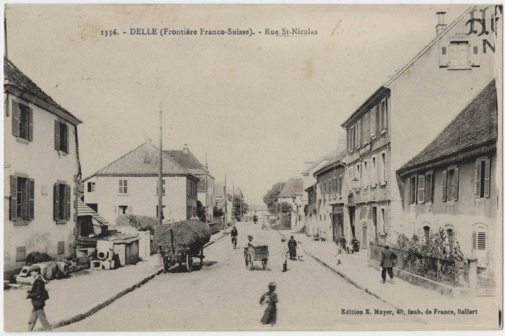 Delle (Frontière Franco-Suisse), rue St-Nicolas.