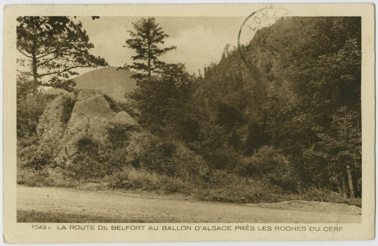 Les Vosges, la Route de Belfort au Ballon près les Roches du Cerf.