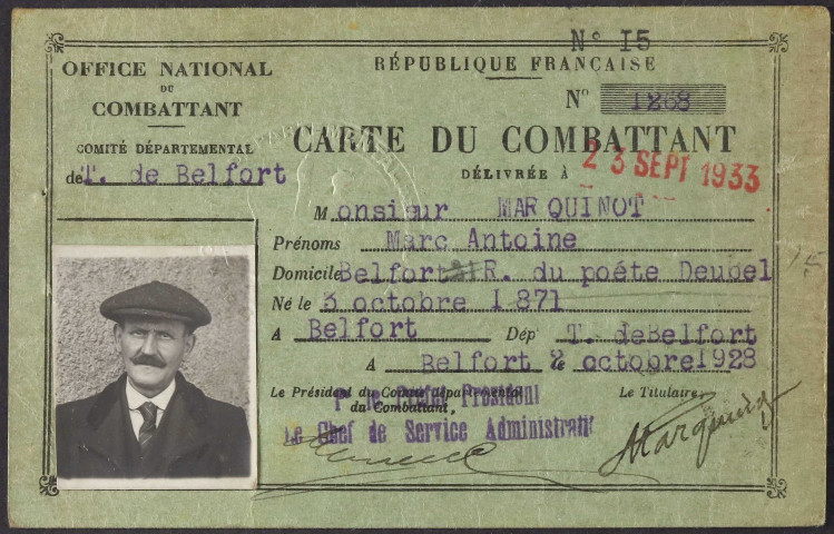 MARQUINOT Marc Antoine