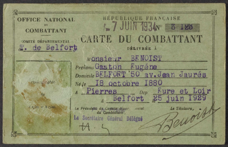 BENOIST Gaston Eugène