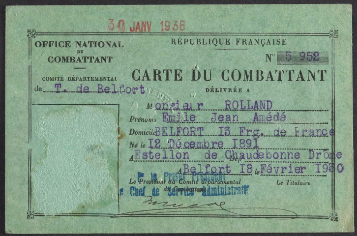 ROLLAND Emile Jean Amédé