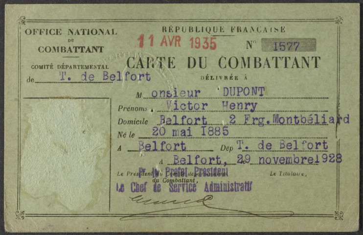 DUPONT Victor Henry
