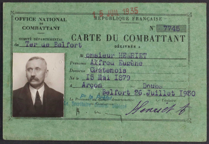 HENRIET Alfred Eugène