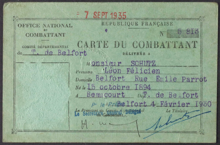 SCHUTZ Léon Félicien