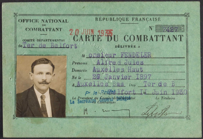 FENDELER Alfred Jules