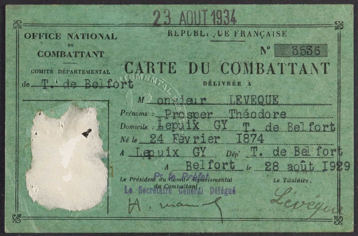 LEVEQUE Prosper Théodore