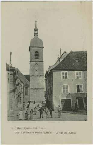 Delle (frontière franco-suisse), la rue de l’église.