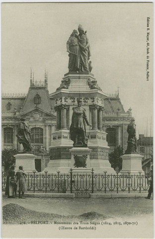 Belfort, monument des Trois Sièges (1814, 1815, 1870-71) (œuvre de Bartholdi).