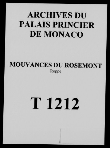 Roppe : procédure entre les ducs de Mazarin et les sieurs de Reinach relative à l'exercice des droits respectifs dans certaines parties de Rosemont qu'ils tirent, les premiers de la donation du roi de France en 1659, les seconds de titres conférés et confirmés par les archiducs d'Autriche (1356) avec une justification des droits (1356-1602), procès-verbal de visite des limites des forêts derrière Lepuix (19 mars 1609), lettres patentes du roi de France donnant au colonel Lallemand les villages de Liebenswiller, Lachapelle, Roppe et autres biens ayant appartenu au sieur de Wessemberg et revenus à la Couronne de France par droit de réversion (juin 1683), traité entre le duc de Mazarin et les sieurs de Roppe accordant au duc de Mazarin le droit de mines et d'établir des forges et fourneaux (12 janvier 1688), arpentage et projet de partage des bois appartenant aux sieurs de Reinach et de Roppe (1713-1719), litige entre le duc de Mazarin et les sieurs de Roppe au sujet de la forêt de Fahy au Langeberg (1714, 1716), pétition du duc de Mazarin faisant opposition à l'arrêt du Conseil Souverain d'Alsace en faveur du comte de Reinach investi par le roi de France du fief de Roppe par suite du décès sans enfant mâle du sieur de Roppe et interdisant à quiconque de faire des coupes dans les forêts du sieur de Roppe ([s.d.], 30 octobre 1724), arrêt du Conseil Souverain d'Alsace déboutant le duc de Mazarin de ses prétentions en ce qui concerne les coupes à faire dans les forêts appartenant au sieur de Reinach pour les mines (23 décembre 1734), copie informe du coutumier de Rosemont [s.d.], requête du comte de Reinach pour faire cesser aux coupes qu'il juge excessives dans ses forêts (4 juin 1749), arrêt déboutant le comte de Reinach (13 décembre 1749), arrêt du Conseil Souverain d'Alsace maintenant les termes de la transaction de 1594 concernant les forêts du val de Rosemont (7 septembre 1759), arpentage des forêts indivises entre la duchesse de Mazarin et le comte de Reinach (9 août 1762), mémoire au roi de France pour la duchesse de Mazarin et les entrepreneurs des mines donnant un historique du litige (1769), minute d'un projet d'échange de biens et droits entre la duchesse de Mazarin et le comte de Reinach pour mettre définitivement fin à leur litige (1785-1786).