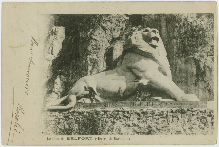 Belfort, le Lion (œuvre de Bartholdi).