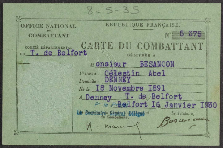 BESANCON Célestin Abel