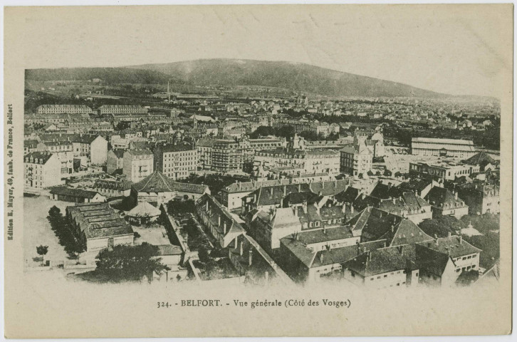 Belfort, vue générale (côté des Vosges).