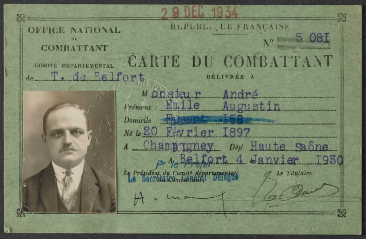 ANDRE Emile Augustin