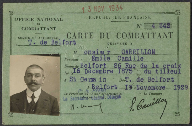 CARRILLON Emile Camille