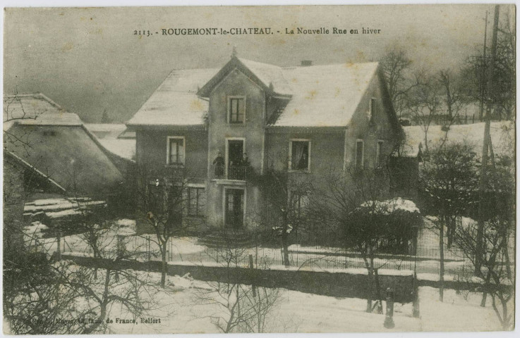 Rougemont-le-Château, la nouvelle rue en hiver.