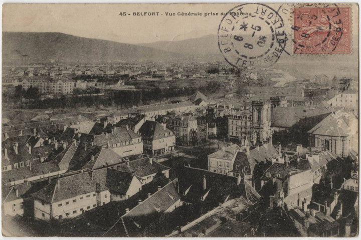 Belfort, vue générale prise du château.