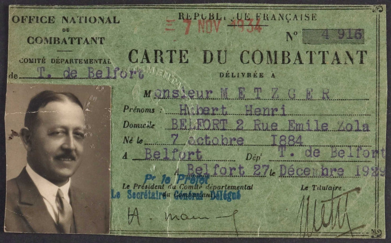 METZGER Hubert Henri