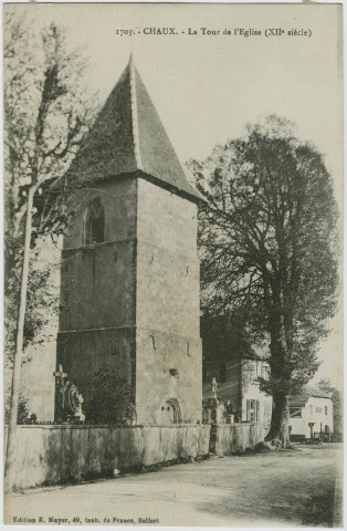 Chaux, la tour de l'église (XIIe siècle).
