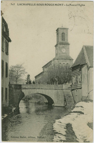 Lachapelle-sous-Rougemont, le pont et l’église.
